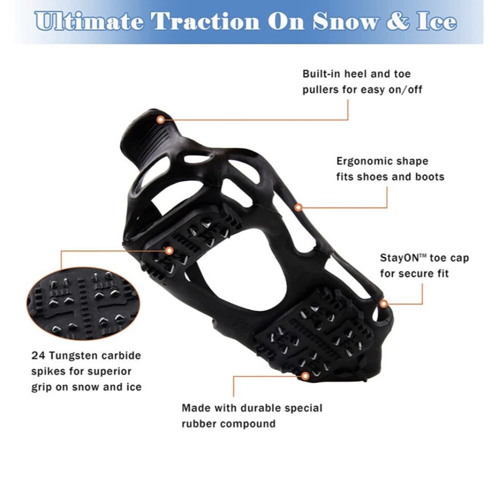 Shaddock Adult Ice Snow Hiking Traction Anti Slip Cleats Size Large w/ Carry Bag - Picture 8 of 9